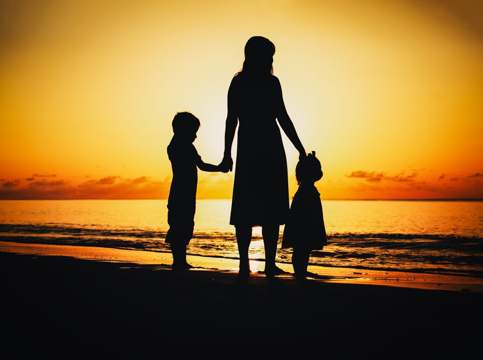 Mother with children